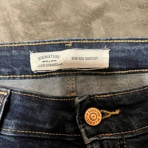 High rise boot cut jeans